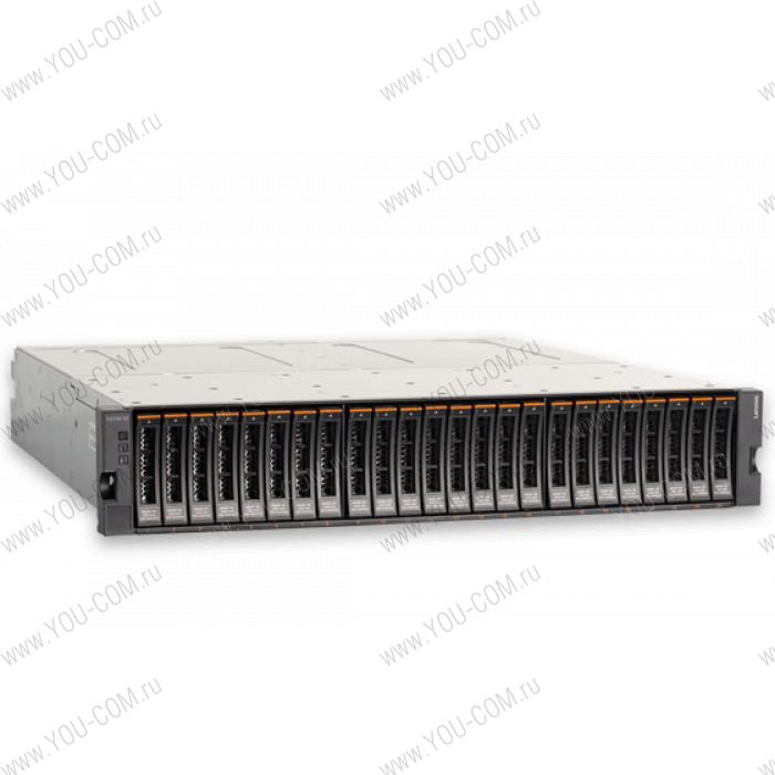 Система хранения данных Lenovo TCH TS Storage V3700 V2 SFF Control Enclosure Rack 2U,16GB Cache memory, noHDD 2,5" (up to 24), ports: 2xUSB, 4xGbE(RJ45), 2x12GB SAS x4 expansion (miniSAS HD SFF-8644),2x800W p/s(upto2)