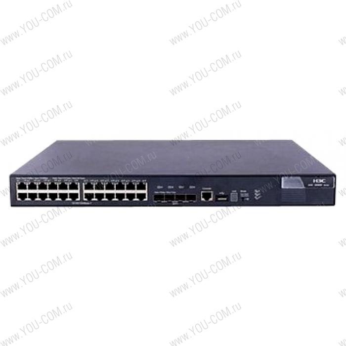 Коммутатор HP 5800-24G Switch (24x10BASE-T/100BASE-TX/1000BASE-T+4x1G/10G SFP+,1 ext.slot,L3,IRF,19')(after_demo)