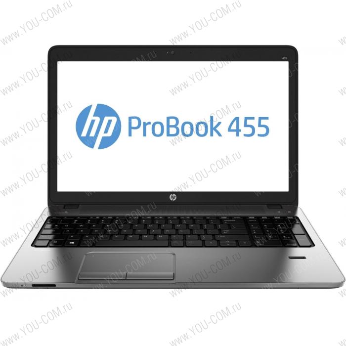 Ноутбук HP ProBook 455 A8-7100-1.8GHz,15.6" HD LED AG Cam,4GB DDR3L(1),750GB 5.4krpm,DVDRW,ATI.R5 M255DX 2Gb,WiFi,BT,4C,FPR,2.4kg,1y,Win7Pro(64)+Win8.1Pro(64)_DEMO