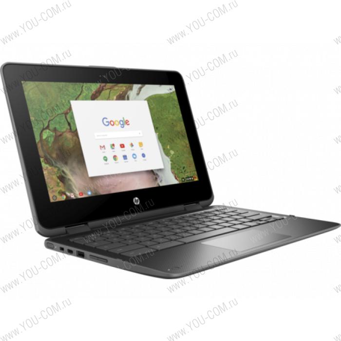 Ноутбук без сумки HP Chromebook x360 11 G1 Celeron N3350 1.1GHz,11.6" HD (1366x768) Touch BV,4Gb,32Gb,47Wh LL,1.4kg,1y,Gray,ChromeOS