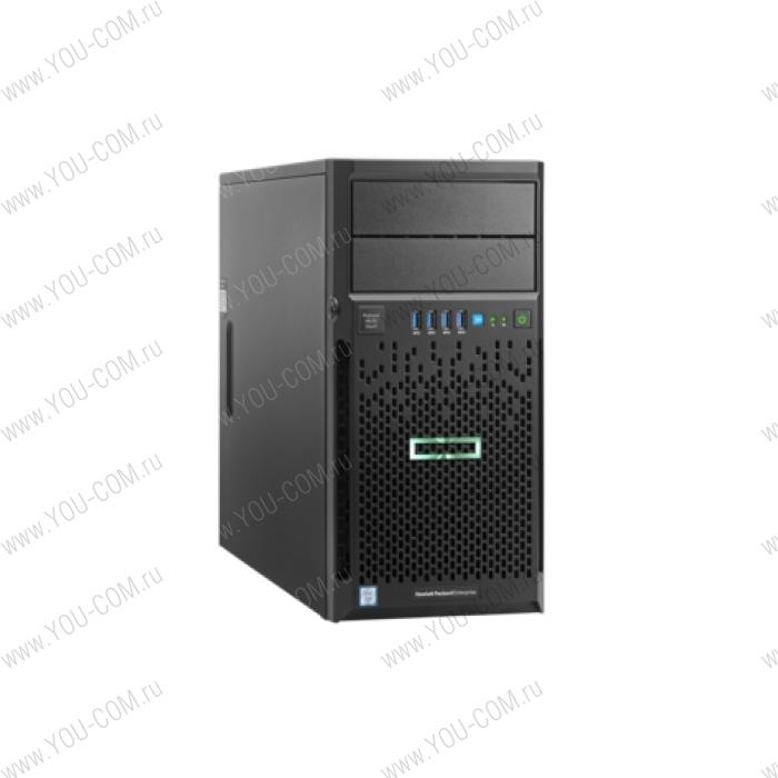 Сервер ProLiant ML30 Gen9 E3-1240v6 Hot Plug Tower(4U)/Xeon4C 3.7GHz(8MB)/1x8GBU1D_2400/B140i(ZM/RAID 0/1/10/5)/noHDD(4)LFF/noDVD/iLOstd(no port)/1NHPFan/2x1GbEth/1x460W(2up) 