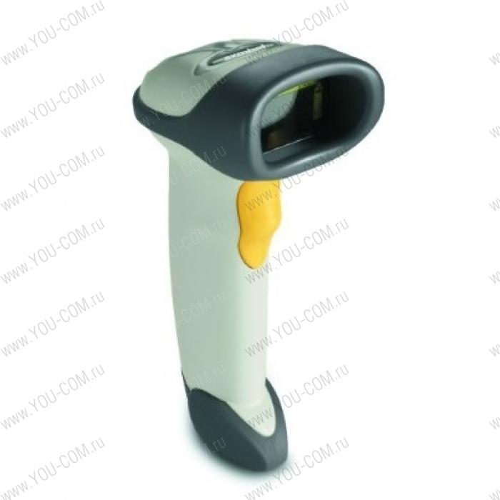 Сканер штрихкода Zebra LS2208 White with Stand USB Kit: LS2208-SR20001R Scanner, CBA-U01-S07ZAR USB Cable, 20-61019-01R Stand
