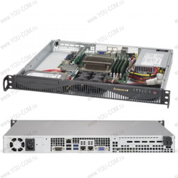 Серверная платформа Supermicro SuperServer 1U 5019S-ML no CPU(1) E3-1200v5/6thGenCorei3/ no memory(4)/ on board RAID 0/1/5/10/ no FixedHDD(2)LFF/ 2xGE/ 1xPCIEx8, 1xM.2 connector/ 1noRx350W(незначительное повреждение коро