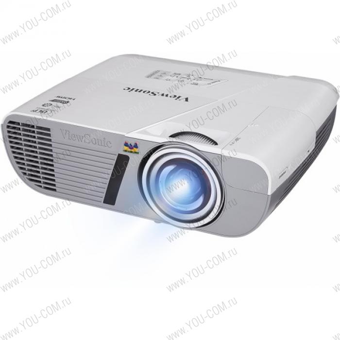 Проектор ViewSonic PJD6352LS DLP, XGA 1024x768, 3500Lm, 22000:1, 2*VGA, 2*HDMI, mini-USB, mic, 10W speaker, Short-throw, Lamp life 10000h, Noise 27dB (Eco), 2.2кг, White, VS15948