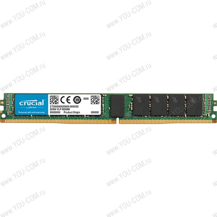 Плата памяти Crucial by Micron DDR4   16GB (PC4-19200) 2400MHz ECC VLP   DR x8, 1.2V CL17 (Retail) Very Low Profile