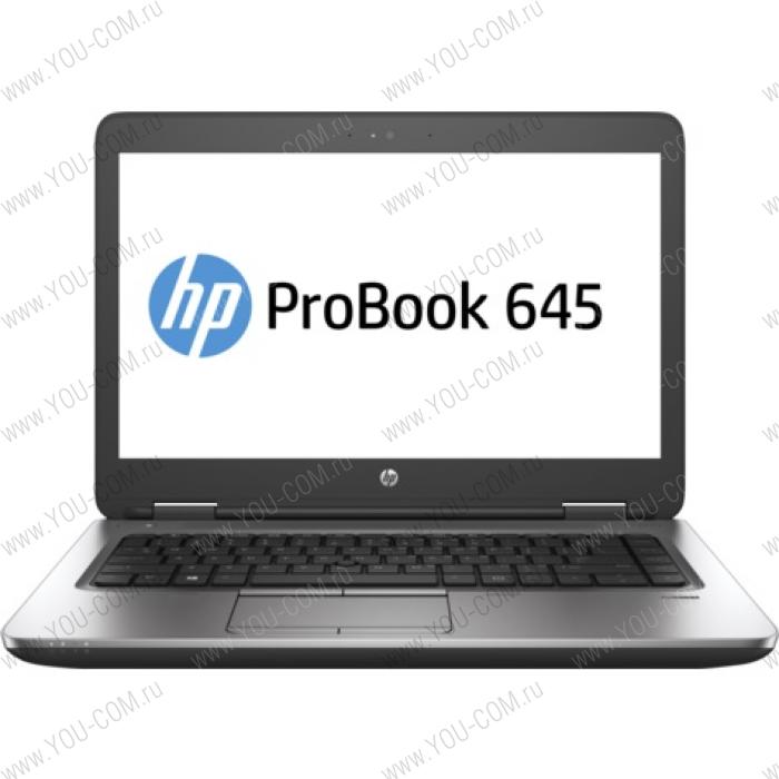 Ноутбук без сумки HP ProBook 645 G3 A10-8730B 2.4GHz,14" HD (1366x768) AG,8Gb DDR4(1),500Gb 7200,DVDRW,48Wh LL,FPR,2.1kg,1y,Gray,Win10Pro