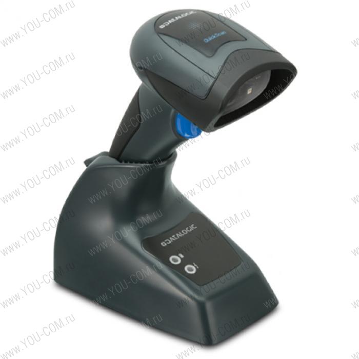 Сканер штрихкода Datalogic QuickScan QBT2430, Bluetooth, Kit, USB, 2D Imager, Black (Kit inc. Imager, Base Station and USB Cable)