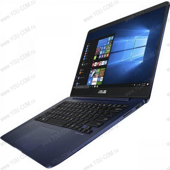 Ноутбук ASUS Zenbook UX430UA-GV334R Core i5 8250U/8Gb/256GB M.2 SSD/Intel 620/14.0"/FHD (1920x1080)/WiFi/BT/Cam/Windows 10 PRO/Illum KB/1,3kg//Blue_METAL/Sleeve+USB3.0 to RJ45