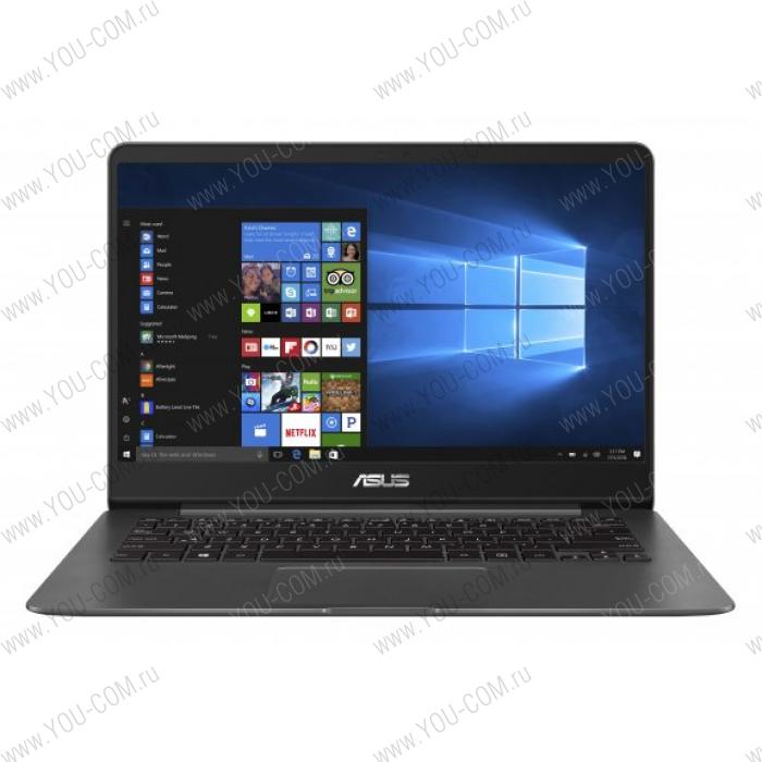 Ноутбук ASUS Zenbook UX430UA-GV340R Core i5 8250U/8Gb/256GB M.2 SSD/Intel 620/14.0"/FHD (1920x1080)/WiFi/BT/Cam/Windows 10 PRO/Illum KB/1,3kg/Grey/Sleeve+USB3.0 to RJ45