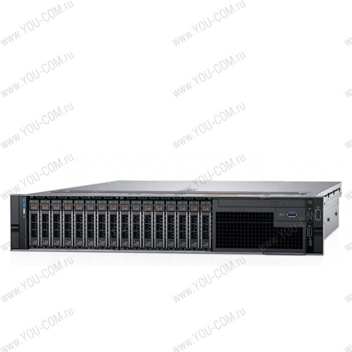Сервер DELL PowerEdge R740 2U/ 16SFF/ 2x5118 (12-Core, 2.3 GHz, 105W)/ 2x32GB RDIMM/ H730P+ 2GB LP/ 1x1.2TB 10K SAS/ 4xGE/ 2x750w/ RC5/ 6 std FAN/ noDVD/ Bezel noQS/ Sliding Rails/ CMA/ 3YPSNBD