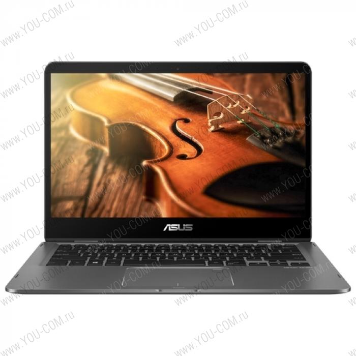 Ноутбук ASUS Zenbook Flip UX461UA-E1155T Core i5-8250U/8Gb/512GB SSD/UMA/14.0 FHD 1920x1080 TOUCH /WiFi/BT/Cam//Illum KB/Windows 10/1.5Kg/Slate Grey