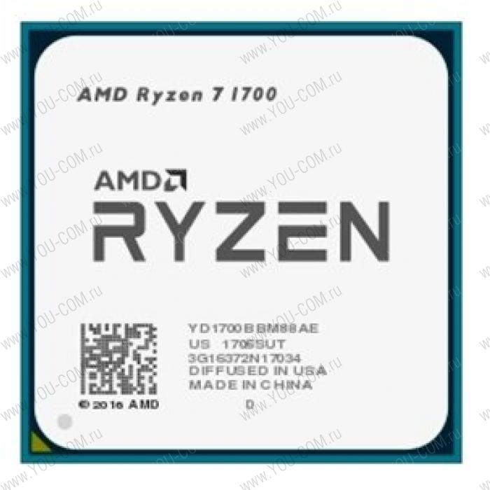 CPU AMD Ryzen X8 R7-1700 Summit Ridge 3000MHz AM4, 65W, YD1700BBM88AE OEM