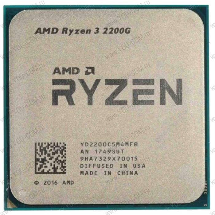 CPU AMD Ryzen X4 R3-2200G Raven Ridge 3500MHz AM4, YD2200C5M4MFB OEM