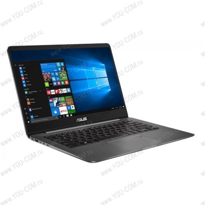 Ноутбук ASUS Zenbook UX430UA-GV271R Core i7-8550U/8Gb/256GB M.2 SSD/Intel 620/14.0"/FHD (1920x1080)/WiFi/BT/Cam/Windows 10 PRO /Grey/Illuminated KB/1,3kg/Grey/Sleeve