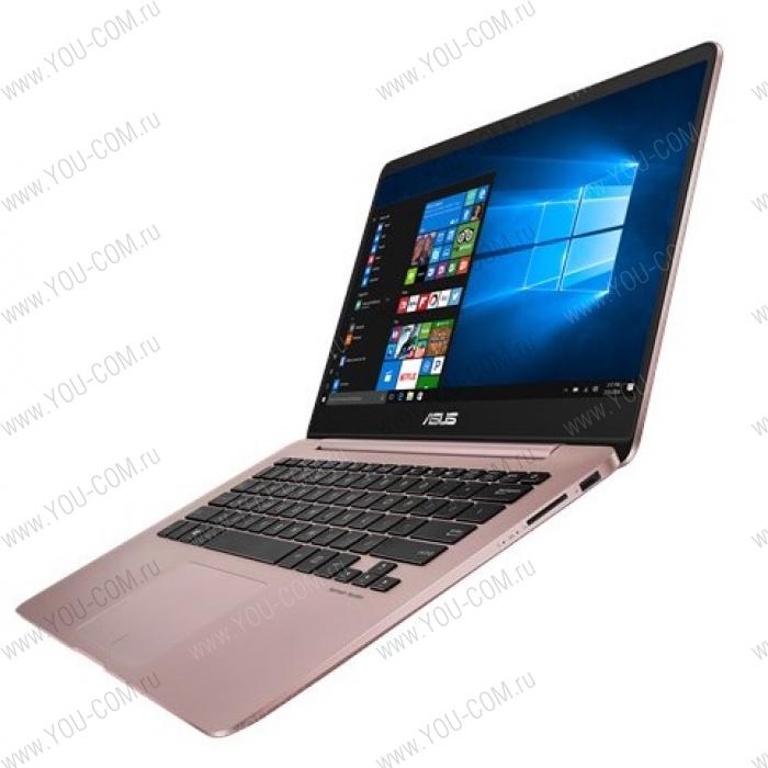 Ноутбук ASUS Zenbook UX430UN-GV203T Core i5-8250U/8Gb/512GB M.2 SSD/NVIDIA GeForce MX150 2Gb/14.0"/FHD (1920x1080)/WiFi/BT/Cam/Windows 10 Home/Illum KB/1,3kg/Pink
