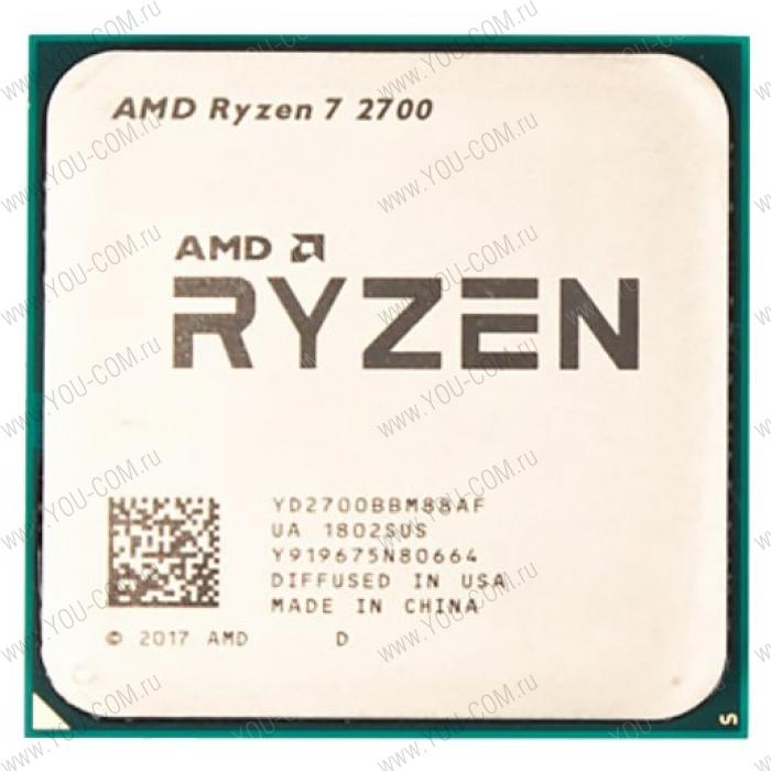 CPU AMD Ryzen X8 R7-2700 Pinnacle Ridge 3200MHz AM4, 65W, YD2700BBM88AF OEM