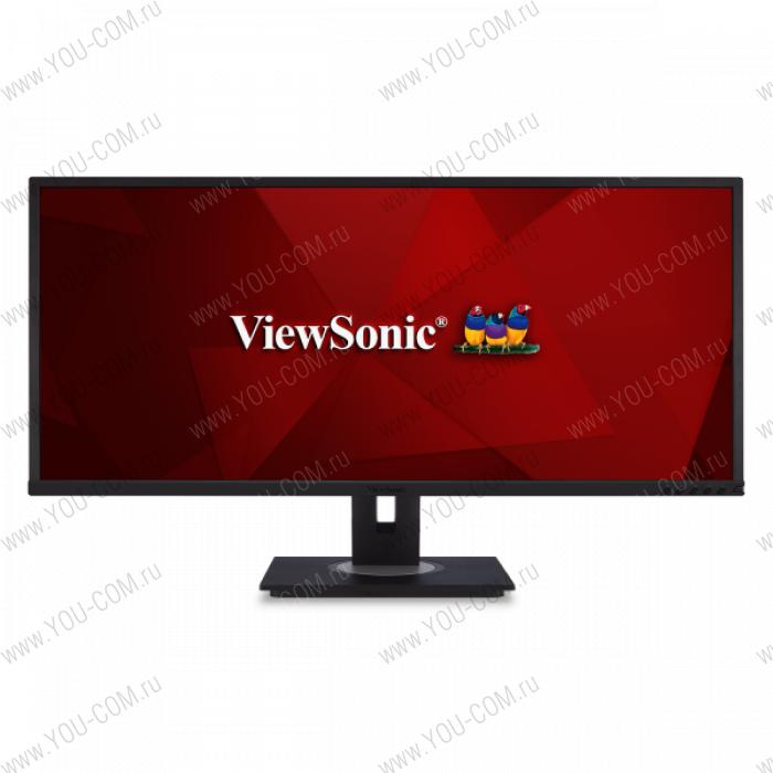 Монитор Viewsonic 34" VG3448 VA LED, 3440x1440, 5ms, 300cd/m2, 178°/178°, 3000:1, 50Mln:1, 2*HDMI, DP, Mini DP, USB-Hub, 100Hz, колонки, HAS, Swivel, Tilt, VESA, Black