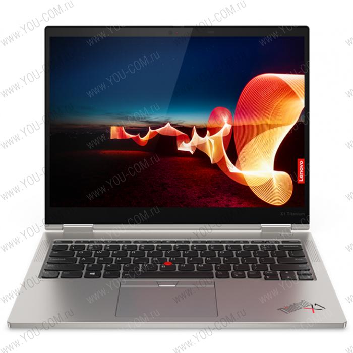Ноутбук Lenovo ThinkPad X1 Titanium Yoga G1 T 20QA001SRT, 13.5" QHD (2256x1504) MT 450N, i7-1160G7 2.1G, 16GB LP4X 4266, 512GB SSD M.2, Intel Iris Xe, WiFi 6, BT, 4G-LTE, FPR, IR Cam, 4cell 44.5Wh, 65W USB-C, Win 10 Pro, 3Y PS