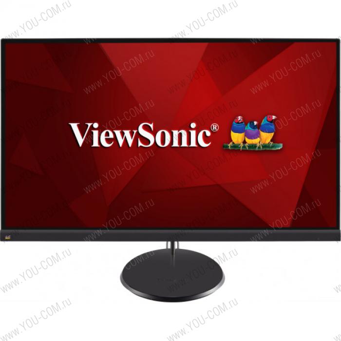 Монитор Viewsonic 27" VX2785-2K-MHDU IPS LED, 2560x1440, 5ms, 300cd/m2, 178°/178°, 80Mln:1, HDMI, DP, USB-C, 75Hz, Frameless, Tilt, Swivel, колонки, VESA, Black