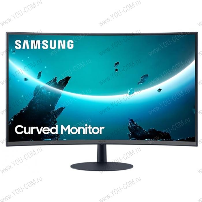 Монитор Samsung 31.5" C32T550FDI VA LED изогнутый 16:9 1920x1080 4ms 3000:1 250cd 178/178 D-Sub HDMI DP MM FreeSync 75Hz Tilt Dark Blue Grey