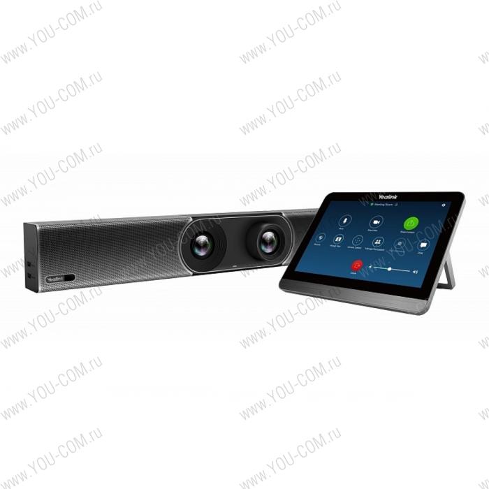 Видеотерминал Yealink MeetingBar A30-020-Zoom  Встроенный Wi-FI/Bluеtooth для беспроводного подключения периферии,  Двойная видеокамера,  10-кратный объектив,  MS Proximity Join и Zoom Direct Sharing, проводное и беспроводное,  Техподдержка YDMP