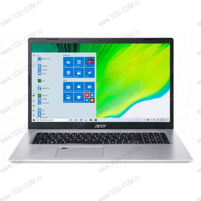 Ноутбук Acer Aspire 5 A517-52-7913 NX.A5CER.001, 17.3" FHD (1920x1080) NG IPS 250N, i7-1165G7, 2x8GB DDR4, 512GB PCIe NVMe SSD, Intel UHD, WiFi, HD Cam, FPR, 45wh, Win 10 Pro, 3Y CI, Silver