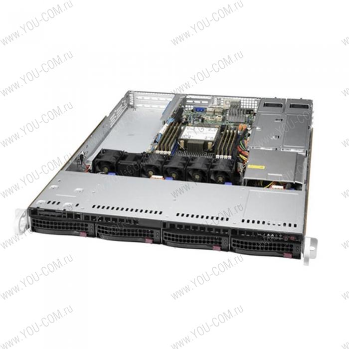 Серверная платформа Supermicro SuperServer 1U 510P-WTR no CPU(1)3rd Gen Xeon Scalable/TDP 270W/ no DIMM(8)/SATARAID HDD(4)LFF/2x10GbE/2xFHHL,1xLP,M2/500W