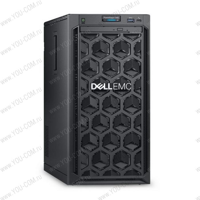 Dell PowerEdge T140, E-2124 (3.30GHz, 8M, 4C, 71W) , 8GB (1*8B) 3200 MT/s UDIMM ECC, No PERC, No DVD+/-RW SATA Internal, 1TB 7.2K SATA 6Gbps 3.5" cabeled HD, SATA Onb, Broadcom 5720 LOM, iDRAC9 Exp, 3Y NBD