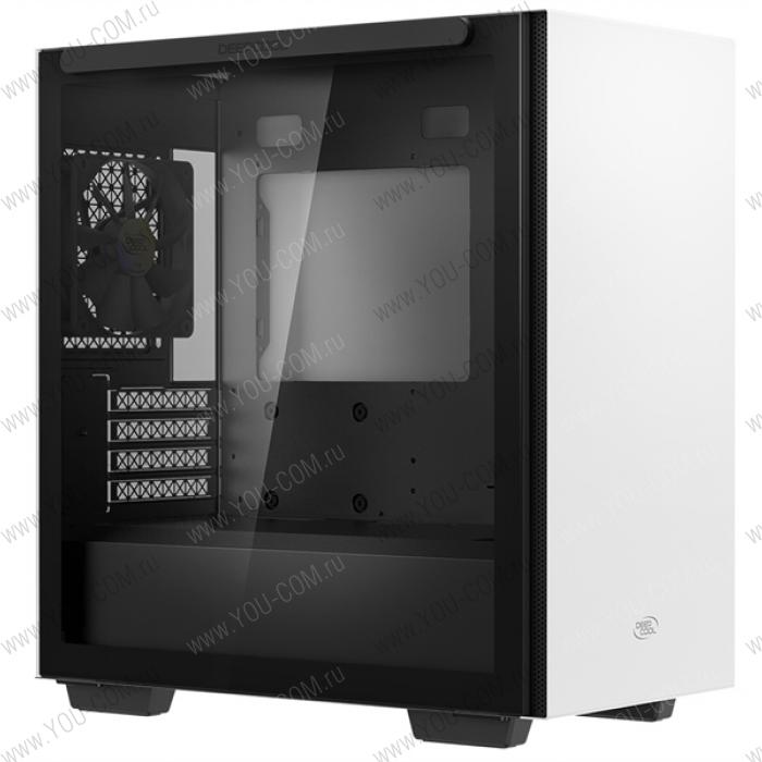 Корпус Deepcool MACUBE 110 WH без БП, боковое окно (закаленное стекло), белый, mATX