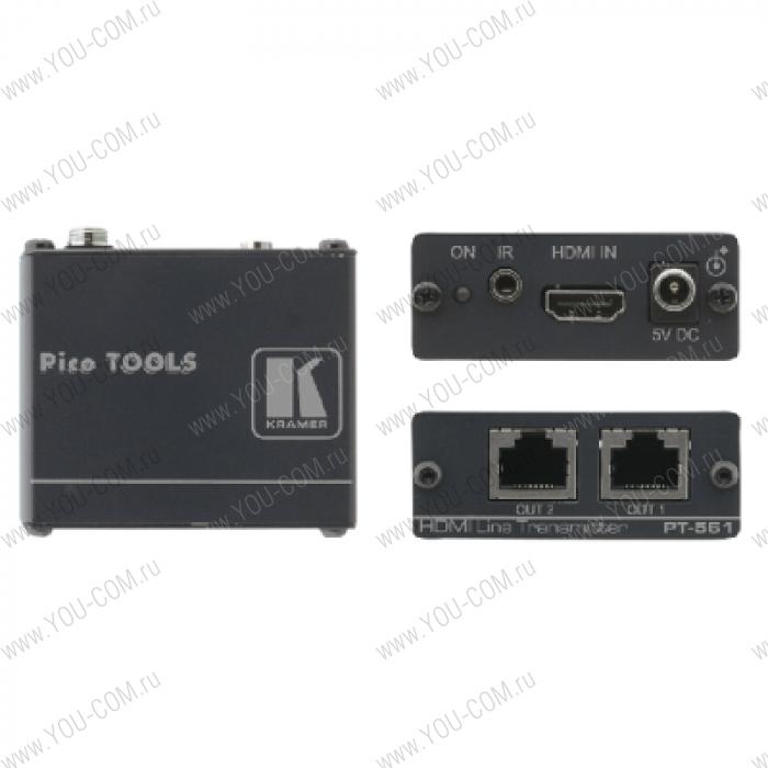 Передатчик HDMI и ИК-сигналов по двум витым парам; работает с PT-562, WP-562