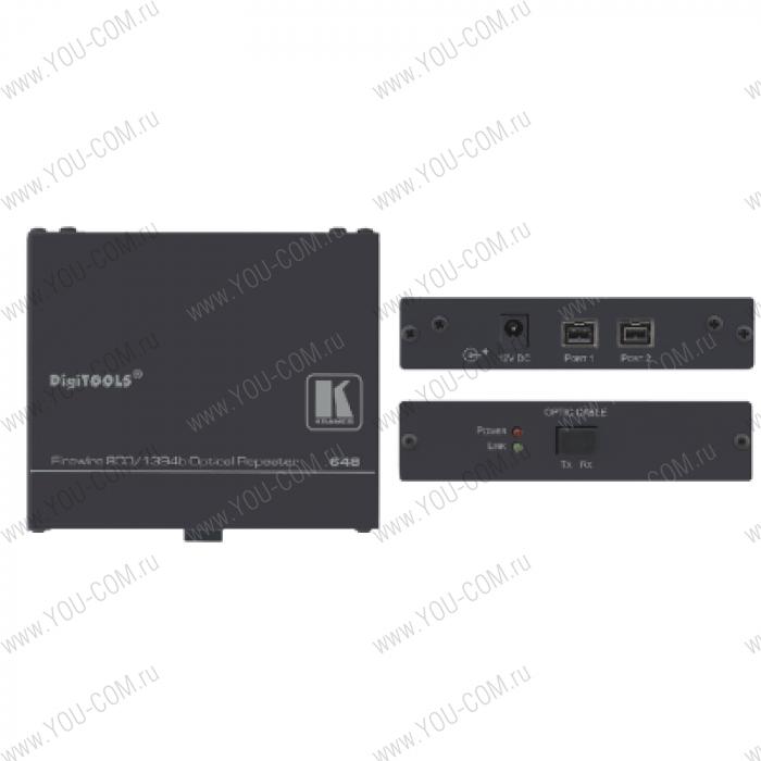 Удлинитель интерфейса Firewire 800 Мбит/с по волоконно-оптическому кабелю; требуется два прибора, кабель 2LC, многомодовый, до 500 м