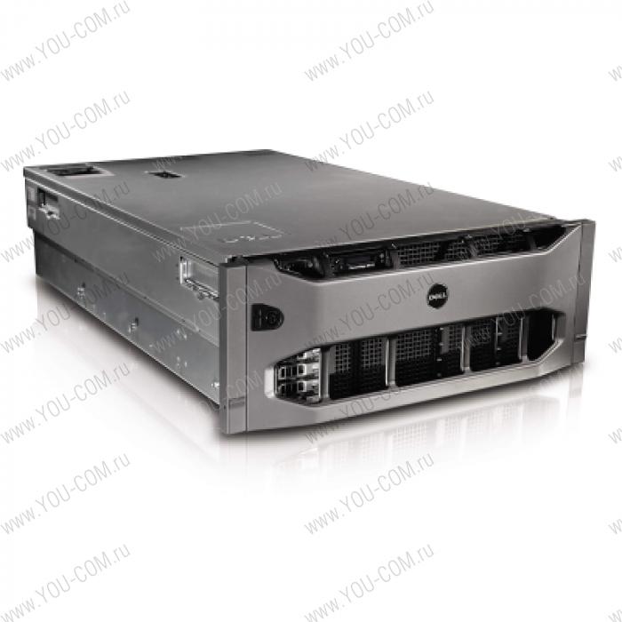 Dell PE R910 (4)*X7550 (2.0Ghz) 8C, no Memory, PERC H700/512Mb NV (RAID 0-60), DVD+/-RW, no HDD (up to 16x2.5" HDD), (2)*2GB SD, (2)*DP Gigabit LAN, iDRAC6 Enterprise, RPS (4)*1100W, Bezel, Sliding Rack Rails with Cable Management Arm, 4U, 3Y ProSupport 4
