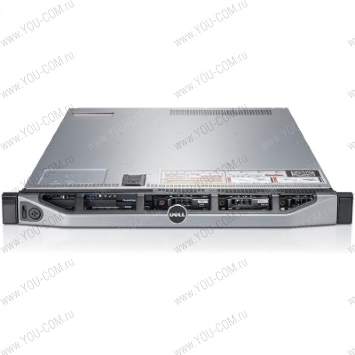 Сервер стоечный PE R620 (E16S) Xeon E5-2603 (1.80GHz)/ 1x4GB 1333MHz LV RDIMM/ PERC S110/ no HDD/ up to 4x2.5"/ Broadcom 5720QP 1GB/ 495W/ iDRAC7 Exp/ 3YProS