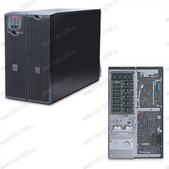 APC Smart-UPS RT, 10000VA/8000W, On-Line, 1:1 or 3:1, Tower (Rack 6U convertible), Extended-run, Pre-Inst. Web/SNMP, with PC Business, Black