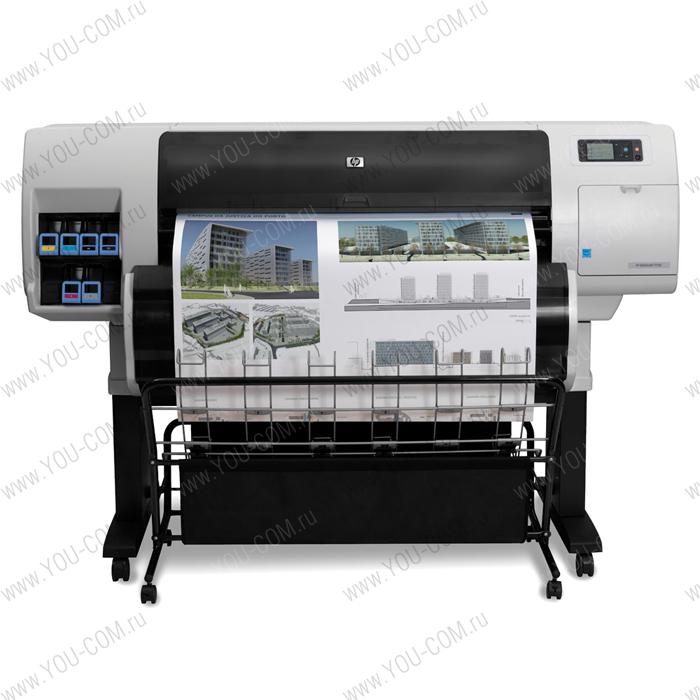 HP Designjet T7100 Printer (42", 2400x1200dpi, 117,5 m2/h (fast, color image), 32GB, HDD 160 GB, stand, 2 rolls,  6 cartridges/4printheads, LAN/USB/EIO, 2y warr)