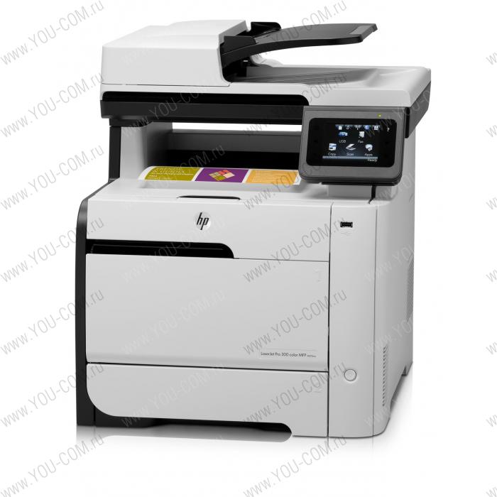 HP LaserJet Pro 300 color MFP M375nw (p/s/c/f,A4,600dpi,18(18)ppm,192Mb,2 trays 50+250,ADF 50 sheets,LCD,USB/ext.USB/LAN/Wi-Fi,  1y warr, 4Cartriges1400pages &USB cable 1m, replace CC436A)