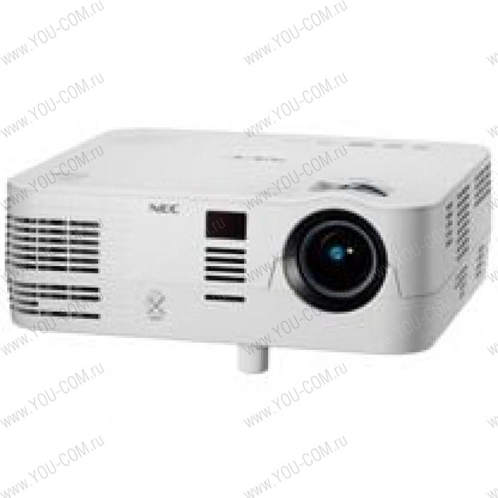 NEC projector V300X DLP, 3D ready CR2K, 1024 x 768 XGA, 3000lm, 2000:1, 2.5kg, Nvidia certificated, HDMI, VGA x2, S-Video, RJ45, Lamp:3000hrs