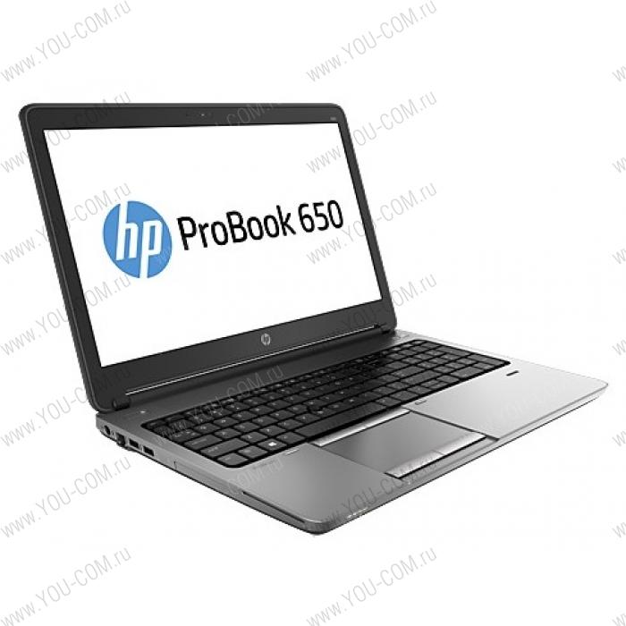 HP ProBook 650 Core i5-4200M 2.5GHz,15.6" HD LED AG Cam,4GB DDR3(1),500GB 7.2krpm,DVDRW,WiFi,BT 4.0,6CLL,FPR,COM-port,2.5kg,1y,Dos