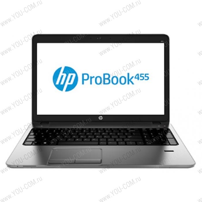 HP Probook 455 U4-4300 2.5GHz,15.6" HD LED AG,Cam,4GB DDR3L(1),500GB 5.4krpm,DVDRW,WiFi,BT,6C,2.4kg,1y,Linux+Сумка