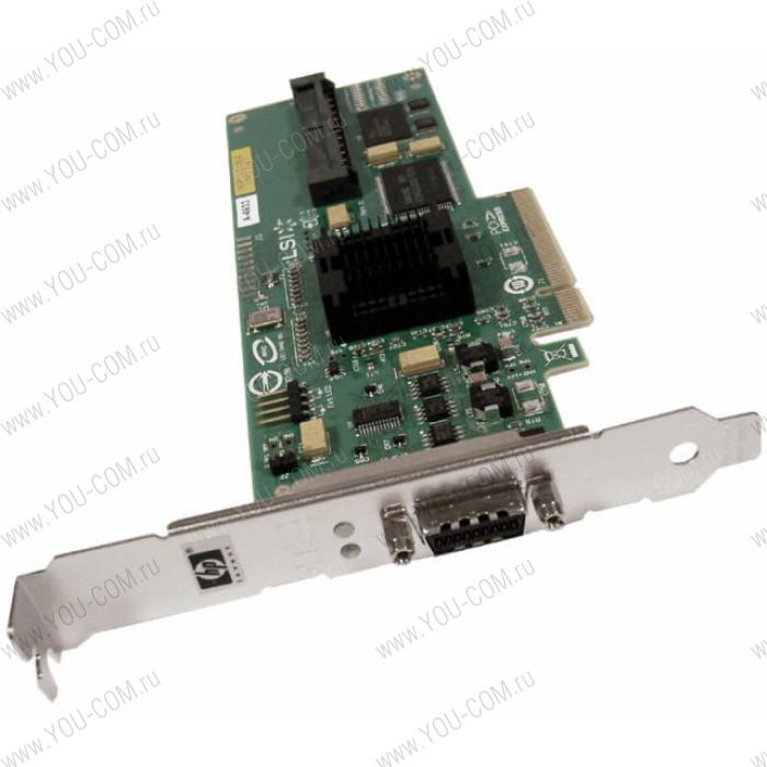 HP Smart Array P212/ZM (Zero Memory) Controller RAID 0,1,1+0 (8 link: 1 int (SFF8087), 1 ext (SFF8088) ports SAS) PCI-E x8, incl. h/h & f/h. brckts