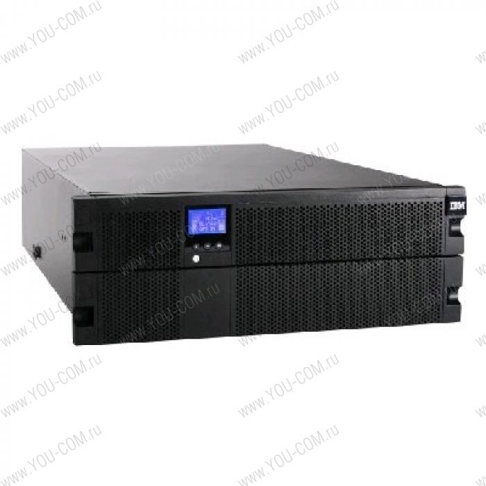 IBM 6000VA/5600W,  LCD 4U RM UPS,  230V, Line-Interactive, USB/COM, NMC slot, EBM (up 1),  in HardWire 3-wire, out 6xC13+4xC19 (2 segment)