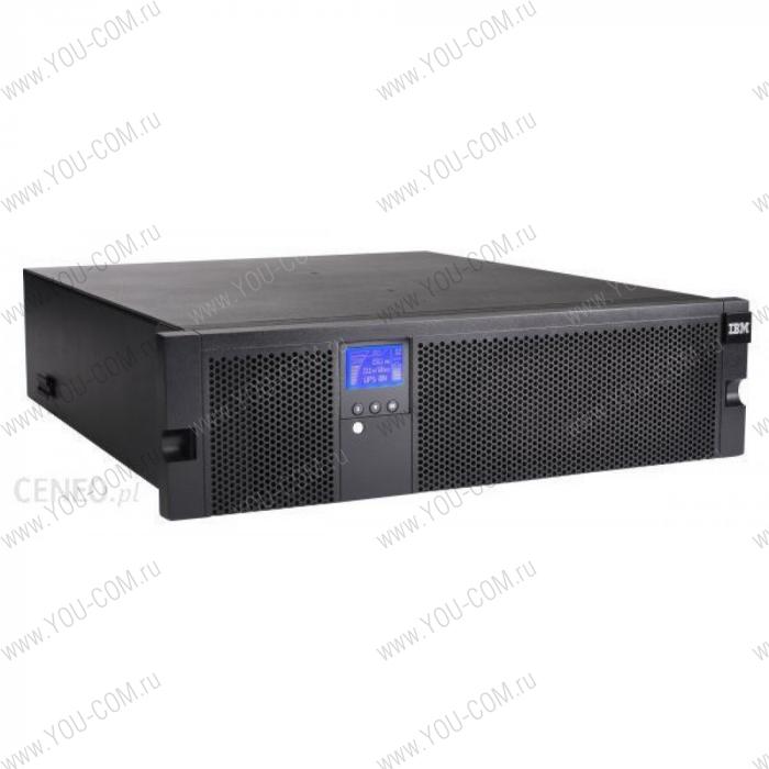 IBM 3000VA/2700W,  LCD 3U RM UPS,  230V, Line-Interactive, USB/COM, NMC slot, EBM (up 1),  in C19, out 8xC13+2xC19 (2 segment), no power cord