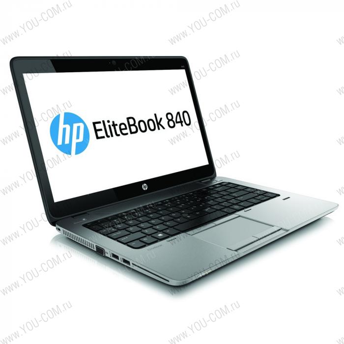 Ноутбук HP EliteBook 840 Core i7-4600U 2.1GHz,14" FHD LED AG Cam,8GB DDR3L(1),256GB SSD,ATI.HD8750M 1Gb,WiFi,4G-LTE,BT,3CLL,FPR,1.58kg,3y,Win7Pro(64)+Win8Pro
