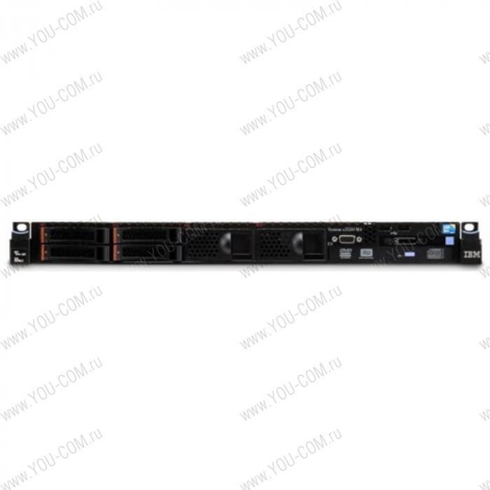 IBM x3550 M4 Rack (1U), 1xXeon 10C E5-2660v2 (95W/2.2GHz/1866MHz/25MB), 1x8GB 1.5V 14900 RDIMM, noHDD 2.5" HS SAS/SATA (up4), SR M5110 (1GB flash+raid 0/1/10/5/50), noDVD, 4xGbE, 1x550W PS (up2)