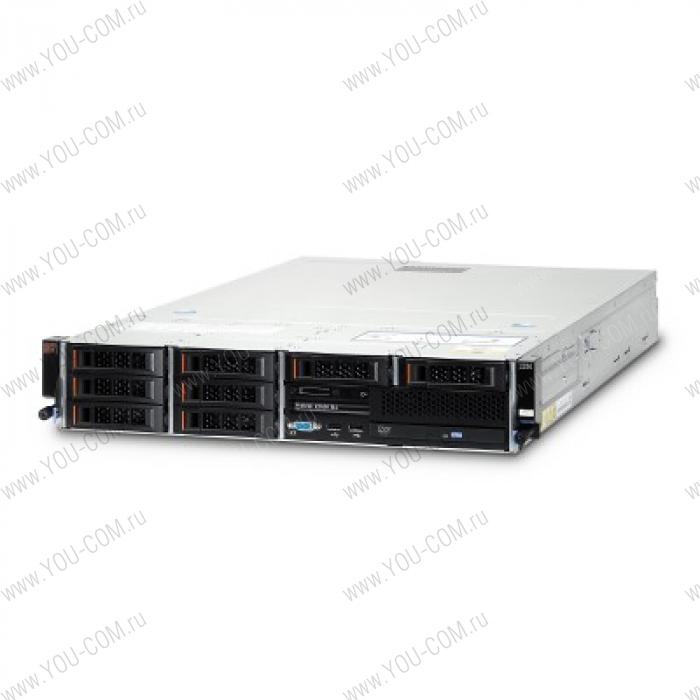 IBM x3630 M4 Rack 2U, Xeon 8C E5-2450v2 (95W/2.5GHz/1600MHz/20MB), 1x8GB 1.35V PC3L-12800 RDIMM, noHDD HS 3.5in SAS/SATA (up8), SR M5110, 2xGbE, 1x750W HS (up2)