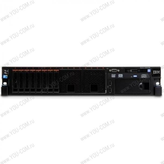 IBM Express x3650 M4 Rack 2U,1xXeon E5-2650v2 (2.6GHz/20M/8C/1866MHz/95W), 2x8GB 1.5V 1866MHz LP RDIMM, noHDD 2.5" HS SAS/SATA(up8), M5110e(1GB flash,raid 0/1/10/5/50), noDVD, 4xGbE, 1x750W PS (up2)