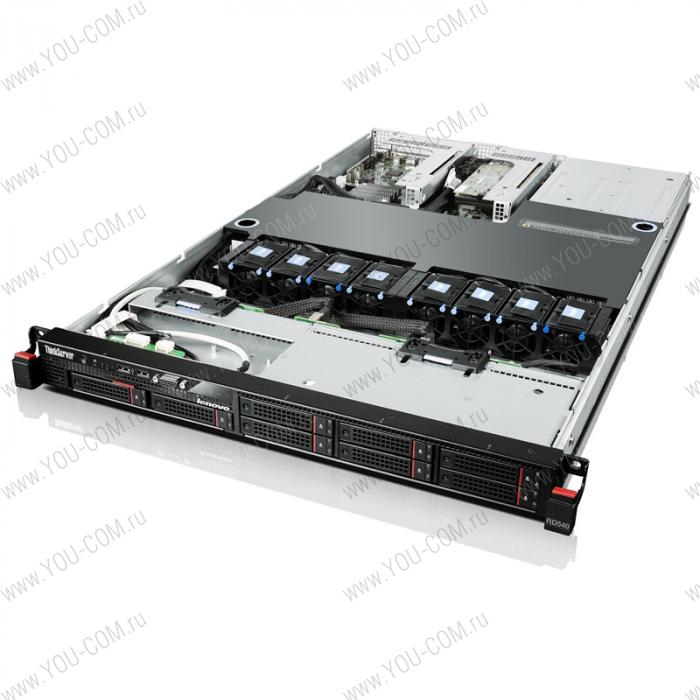 ThinkServer RD540 E5-2620v2 Rack(1U)/Xeon6C 2.1GHz(15Mb)/2x8GbRDIMM(LV)/Raid 500(RAID 0/1/10)/ no HDD(8)SFF/noDVD/2x1GbEthernet/1x800W PSU /Warranty 3 Years