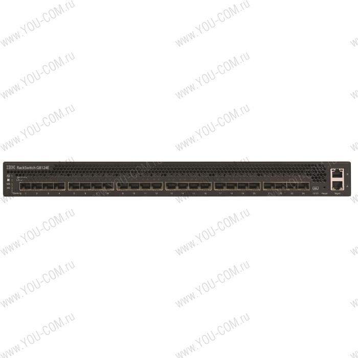 IBM System Networking RackSwitch G8124E (front to rear)