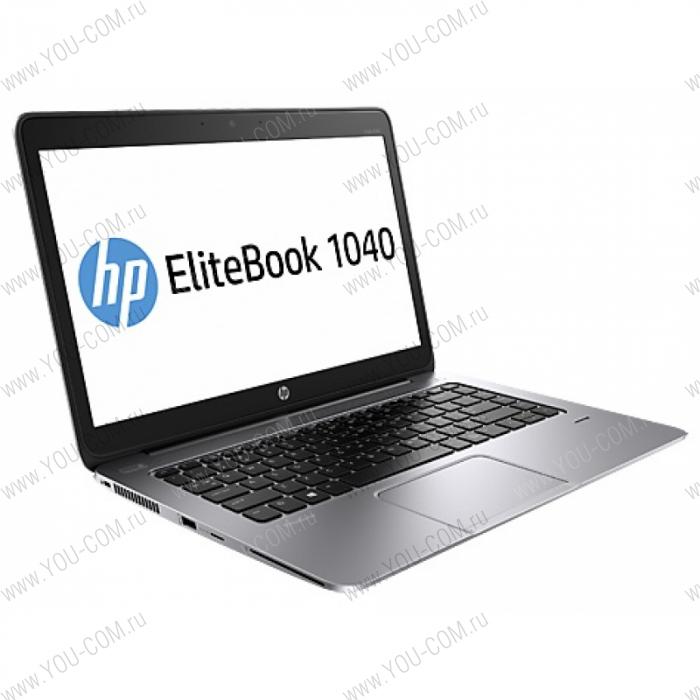 HP EliteBook Folio Ultrabook 1040 Core i5-4200U 1.6GHz,14" HD+ LED AG Cam,4GB DDR3L(Total),128GB SSD,WiFi,BT,6CCL,1.58kg,3y,Win7Pro(64)+Win8.1Pro(6
4)+RJ45/VGA Adapter