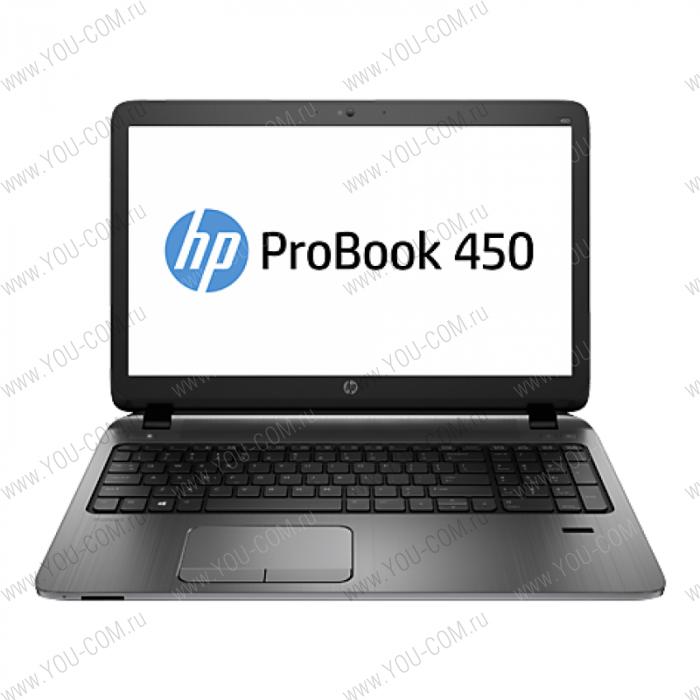 Ноутбук HP ProBook 450 Core i5-4210U 1.7GHz,15.6" HD LED AG,Cam,4GB DDR3L(1),500GB 5.4krpm,DVDRW,ATI.HD8750М 2Gb,WiFi,BT,4C,FPR,2.4kg,1y,Win7Pro(64)+Win8Pro(64)